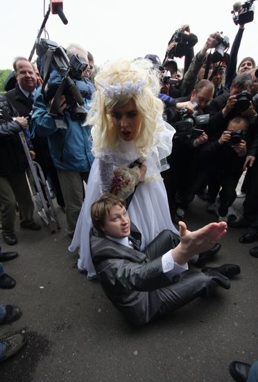 Wildcat "Slavic gay parade" in Moscow
