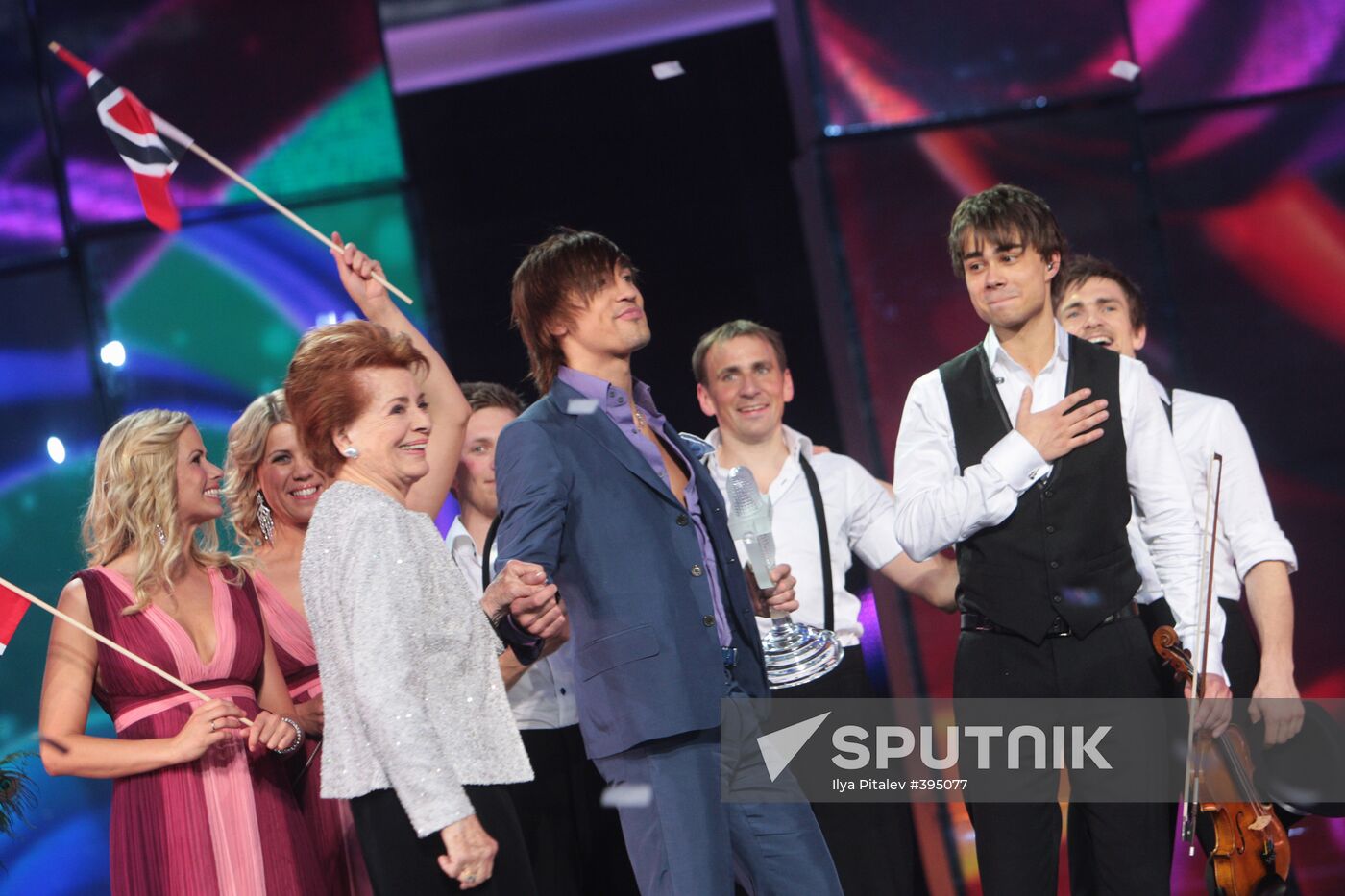 Eurovision 2009 winner Alexander Rybak and Dima Bilan
