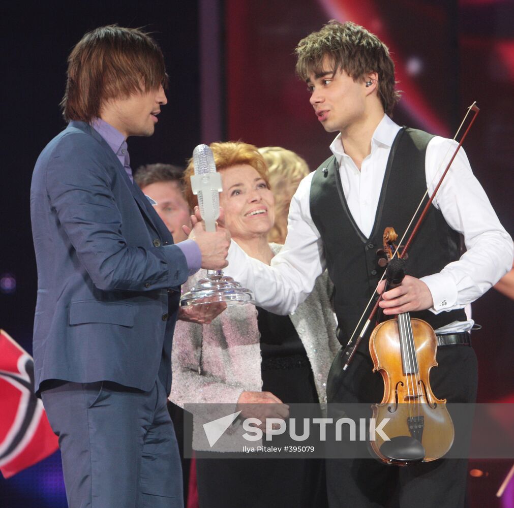 Eurovision 2009 winner Alexander Rybak and Dima Bilan