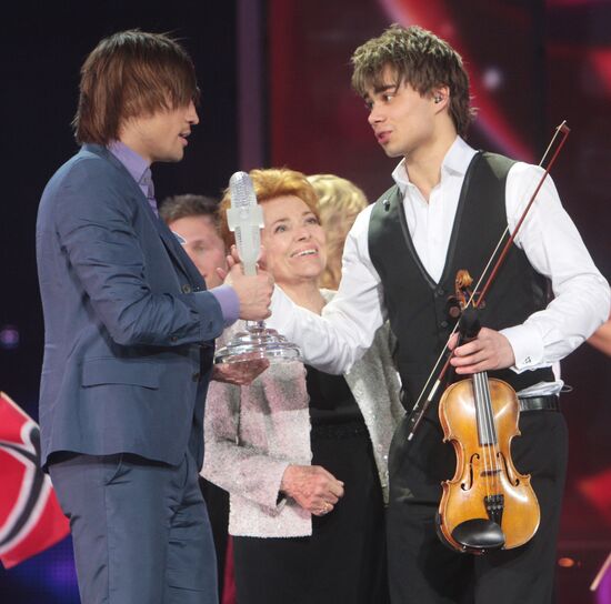 Eurovision 2009 winner Alexander Rybak and Dima Bilan