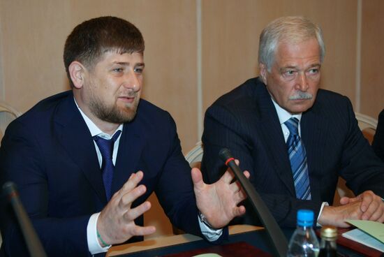 Ramzan Kadyrov and Boris Gryzlov