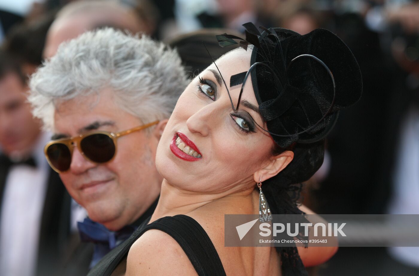 Film director Pedro Almodovar and actress Rossi De Palma
