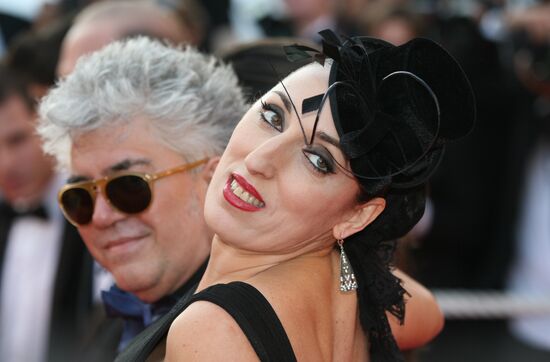 Film director Pedro Almodovar and actress Rossi De Palma