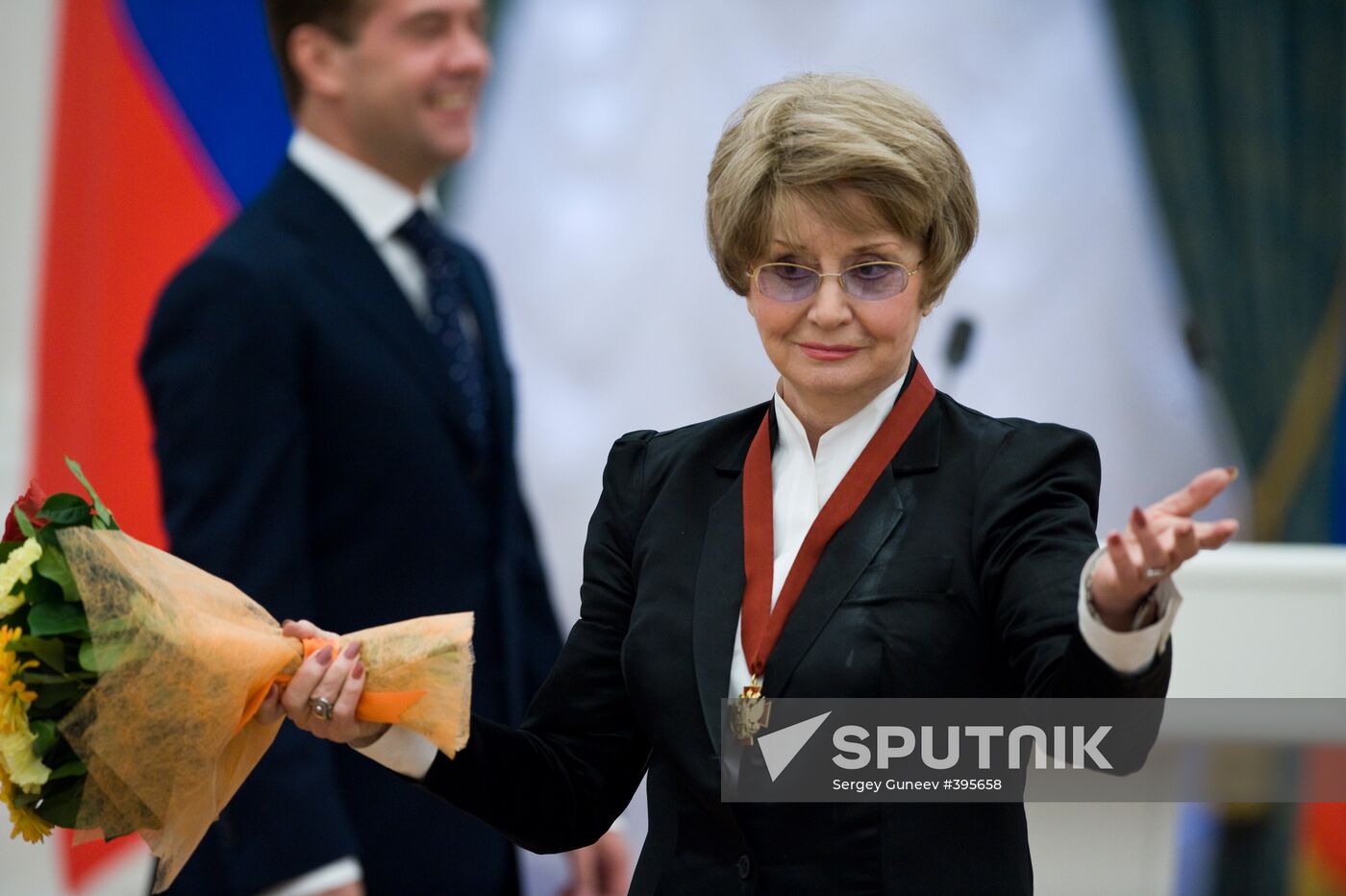 Russian President Dmitry Medvedev presents state awards