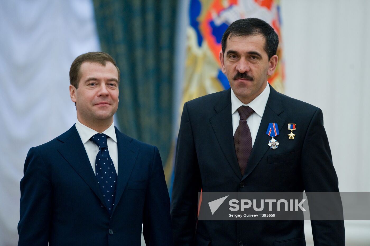 Russian President Dmitry Medvedev presents state awards