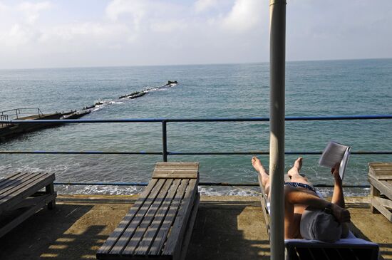 A beach in Sochi