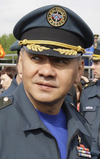 Sergei Shoigu at SCO disaster relief drills Bogorodsk