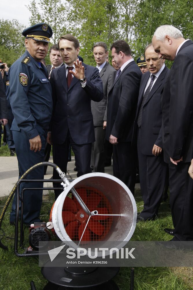 Sergei Shoigu at SCO disaster relief drills Bogorodsk