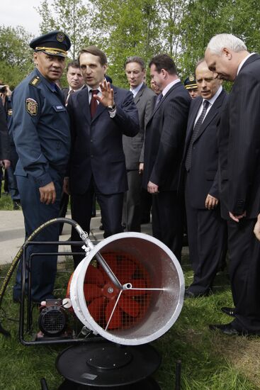 Sergei Shoigu at SCO disaster relief drills Bogorodsk