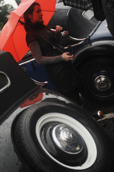 Vintage and classic car race held in Moscow