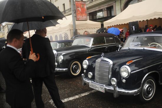 Vintage and classic car race held in Moscow