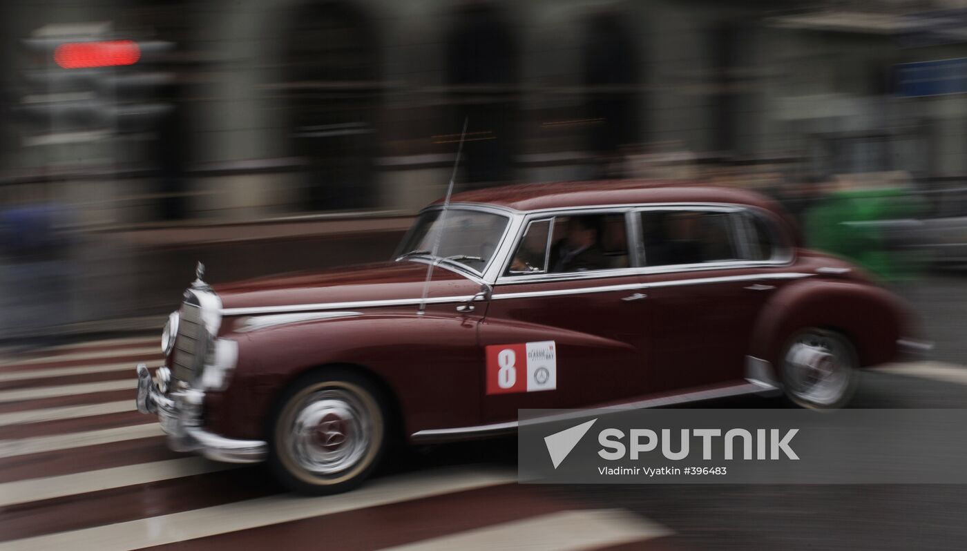 Vintage and classic car race held in Moscow