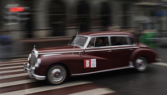 Vintage and classic car race held in Moscow