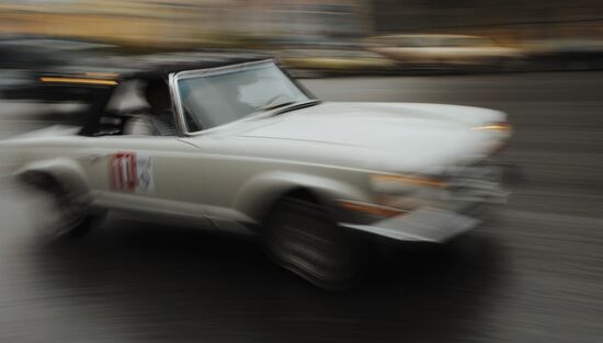 Vintage and classic car race held in Moscow