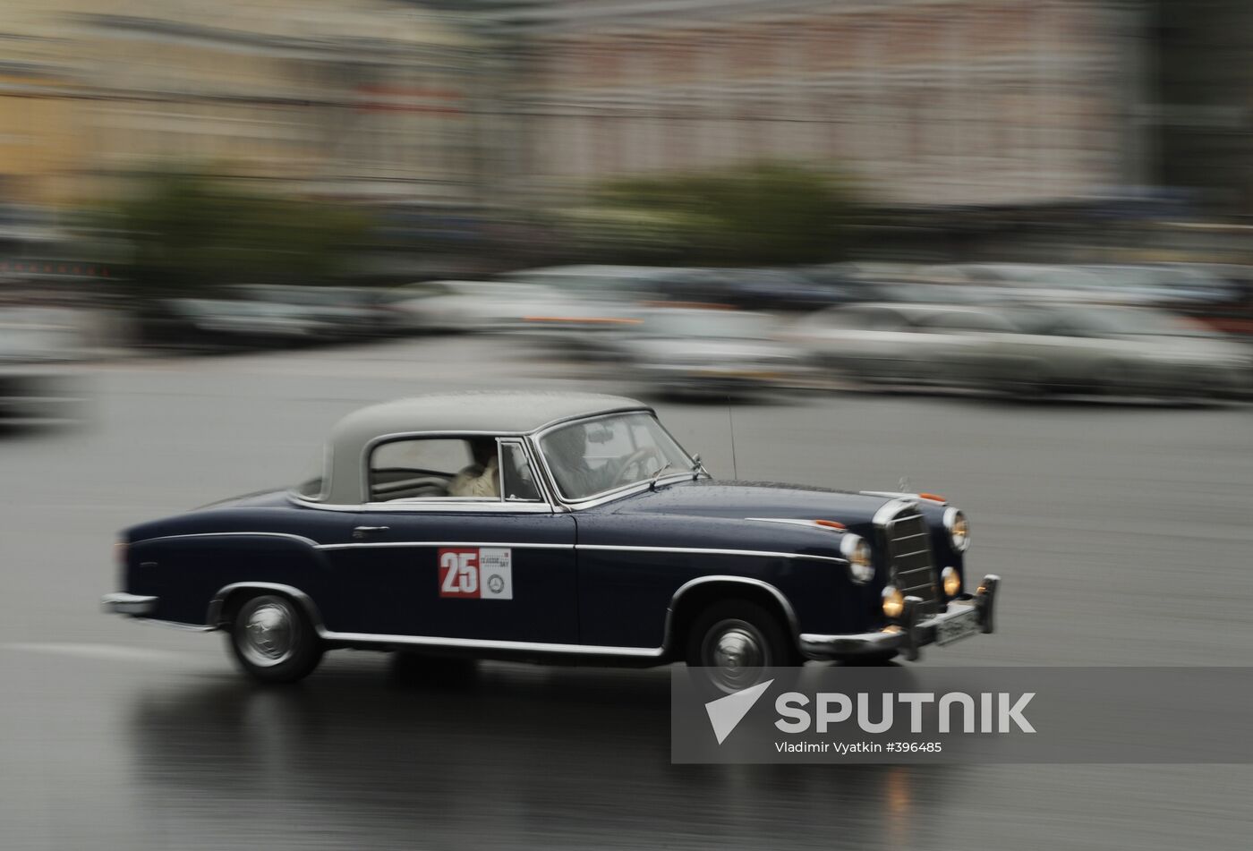 Vintage and classic car race held in Moscow