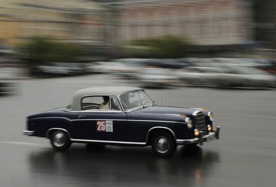 Vintage and classic car race held in Moscow