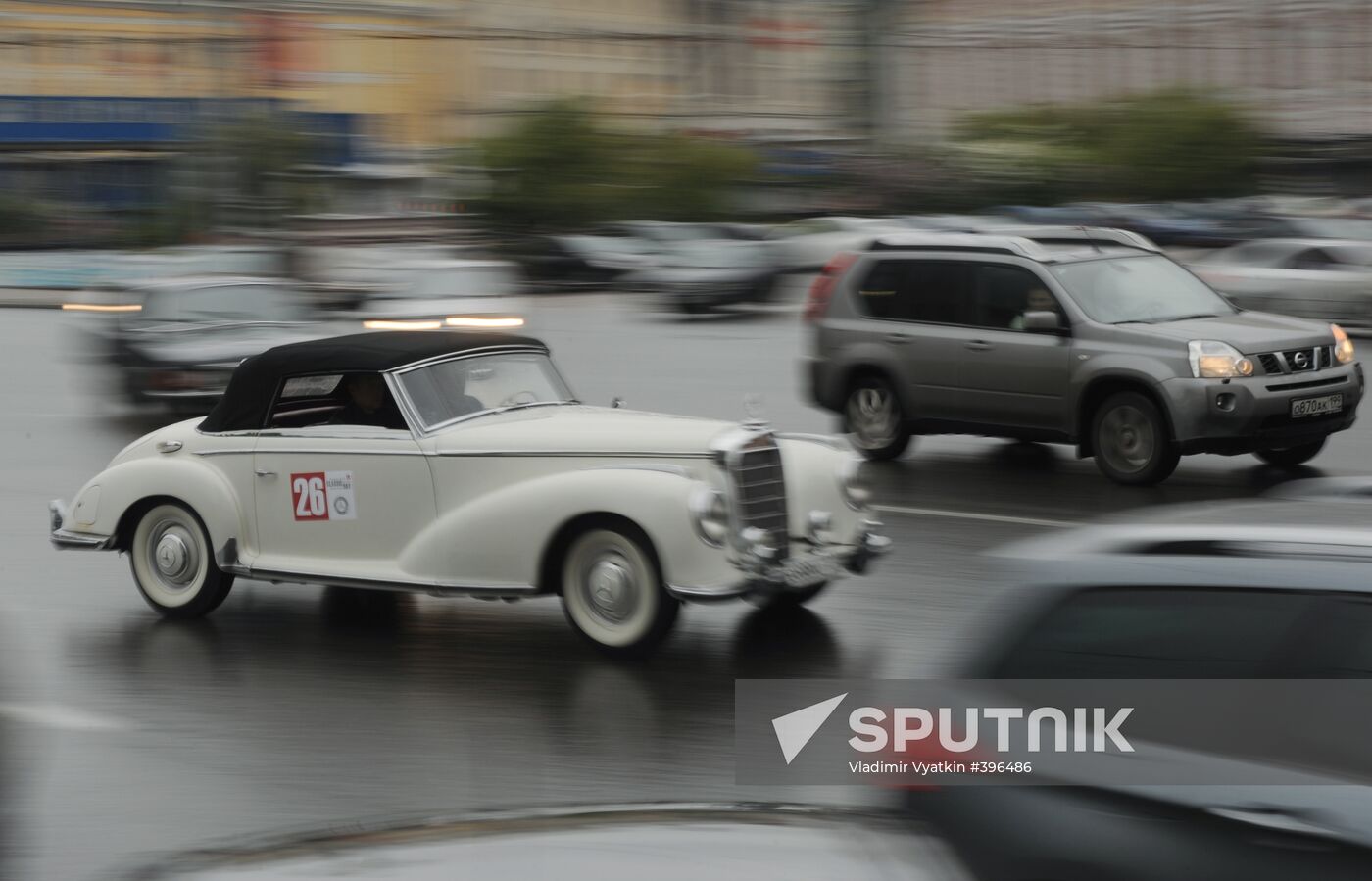 Vintage and classic car race held in Moscow