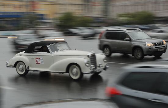 Vintage and classic car race held in Moscow