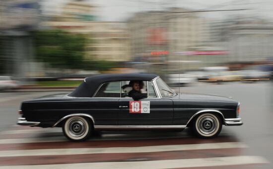 Vintage and classic car race held in Moscow