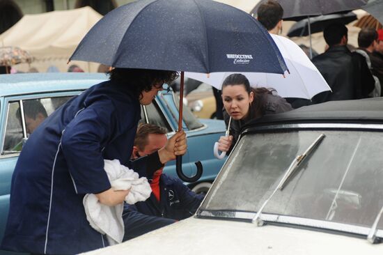 Vintage and classic car race held in Moscow