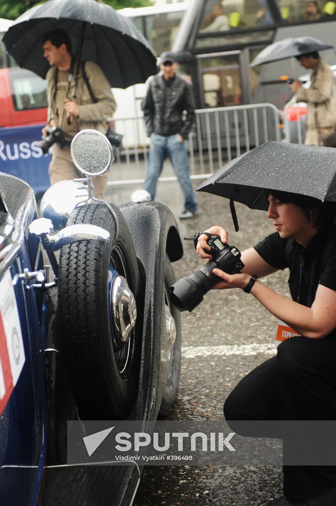 Vintage and classic car race held in Moscow