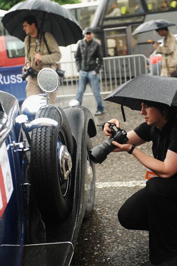 Vintage and classic car race held in Moscow