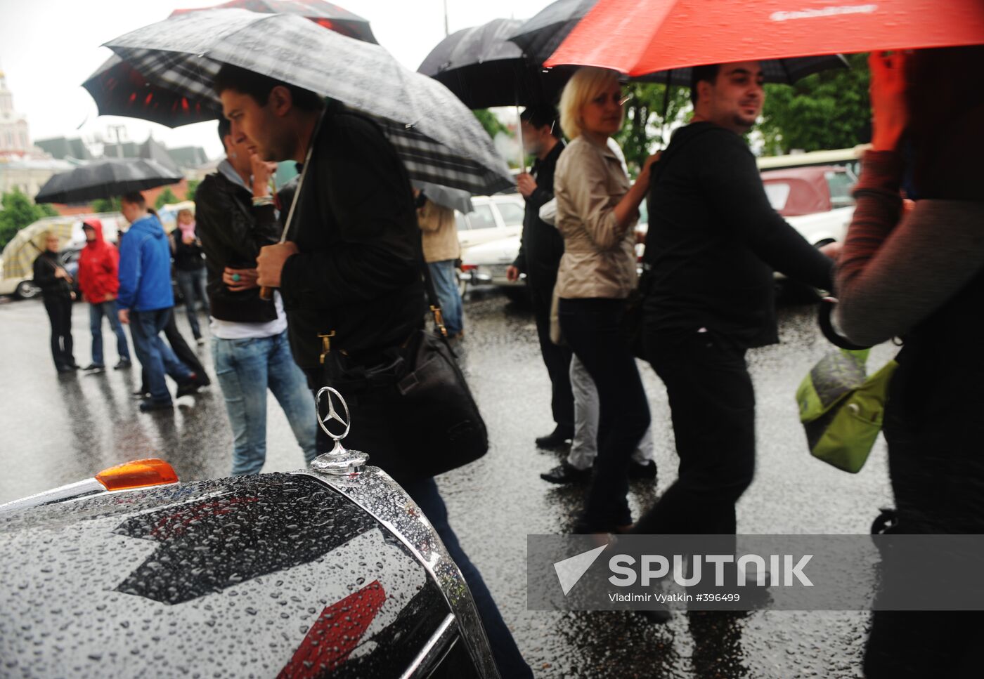 Vintage and classic car race held in Moscow