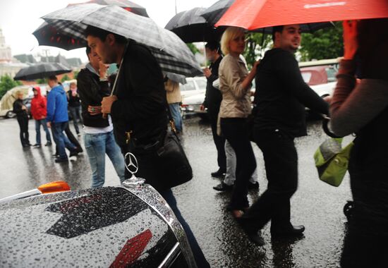 Vintage and classic car race held in Moscow