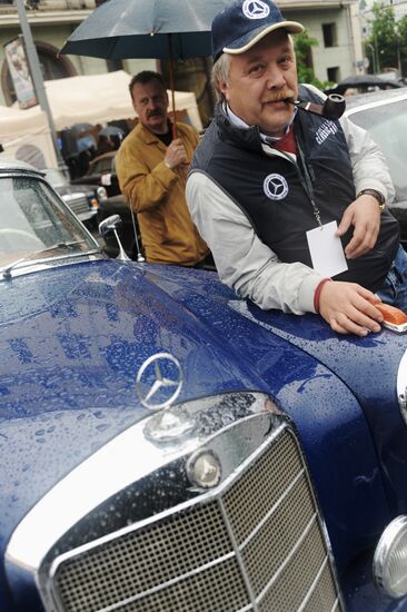Vintage and classic car race held in Moscow