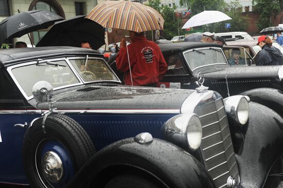 Vintage and classic car race held in Moscow