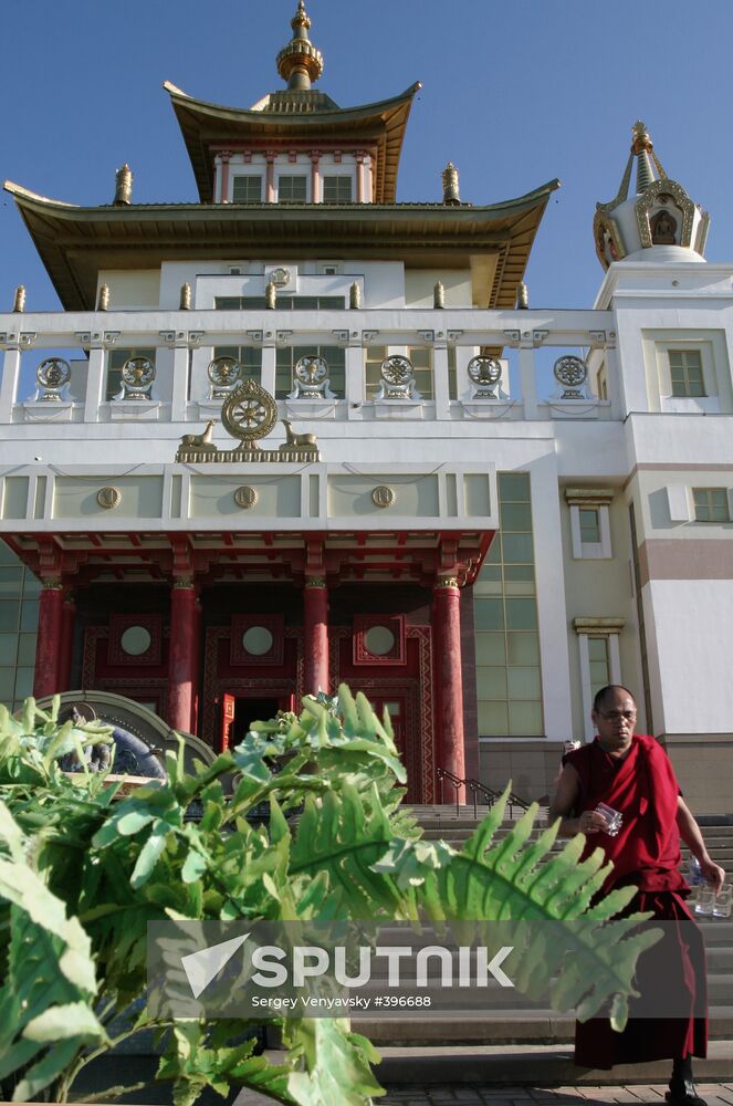 Tsam dance ceremony in Kalmykia's main Buddhist temple