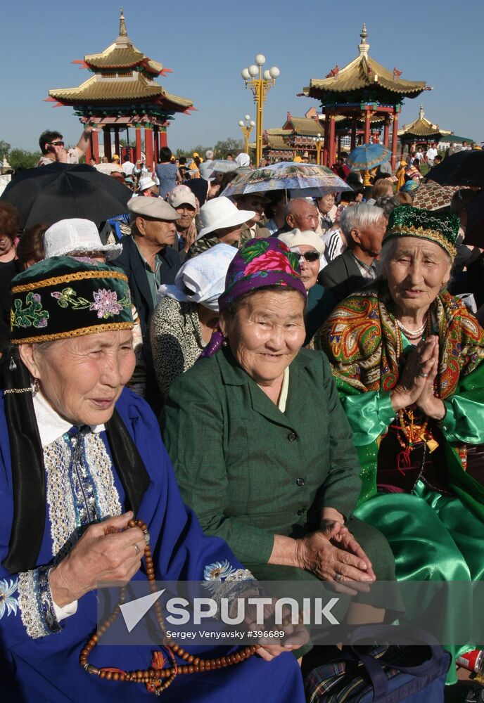 Tsam dance ceremony in Kalmykia's main Buddhist temple