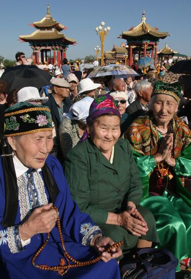 Tsam dance ceremony in Kalmykia's main Buddhist temple