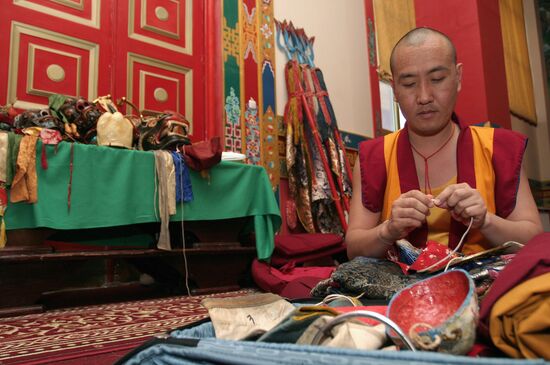 Tsam dance ceremony in Kalmykia's main Buddhist temple