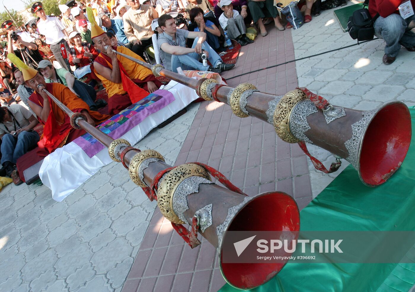 Tsam dance ceremony in Kalmykia's main Buddhist temple