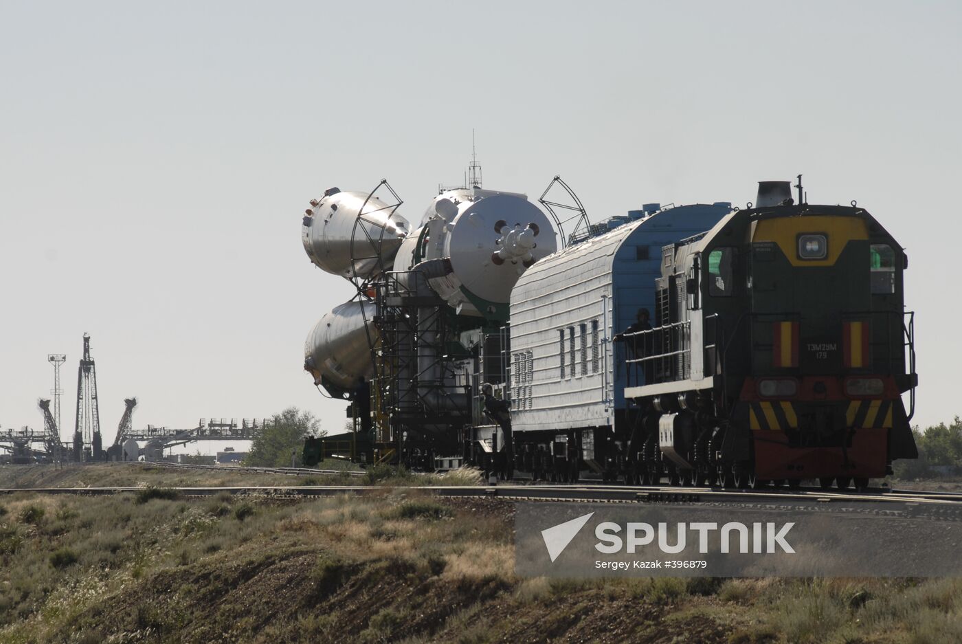 Carrier rocket Soyuz-FG prepared for launch from Baikonur