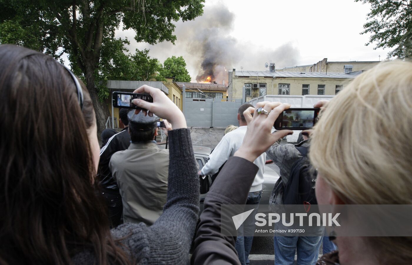 Fire in downtown Moscow