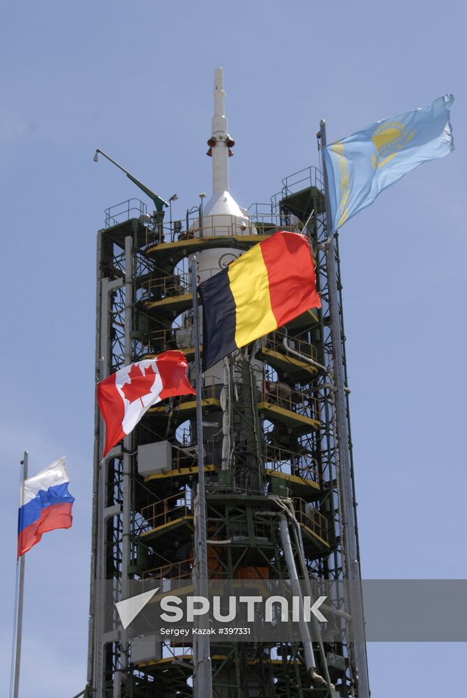 Carrier rocket Soyuz-FG prepared for launch from Baikonur