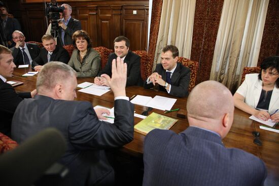 Dmitry Medvedev meeting with LDPR activists