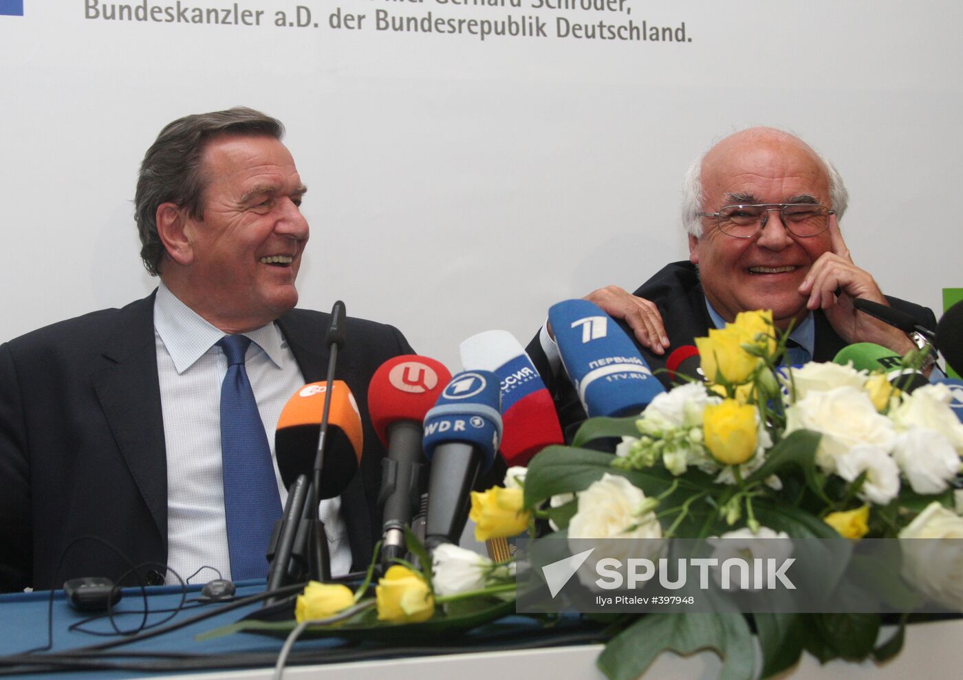 Gerhard Schröder and Martin Herrenknecht