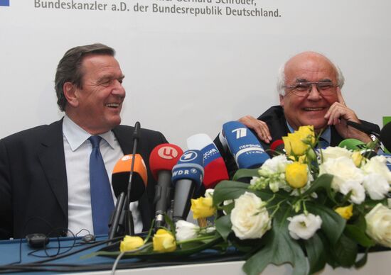 Gerhard Schröder and Martin Herrenknecht