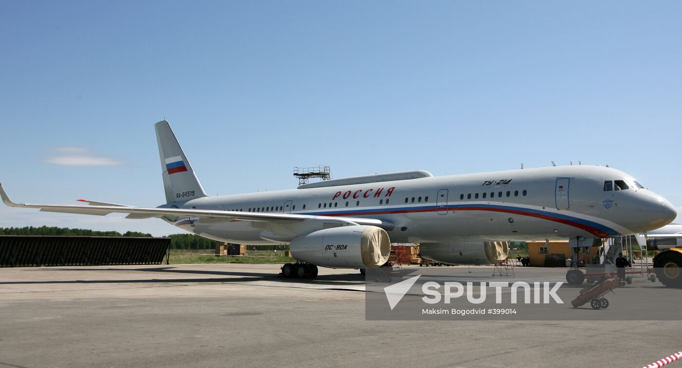 Tu-214 aircraft for presidential business administration. Kazan