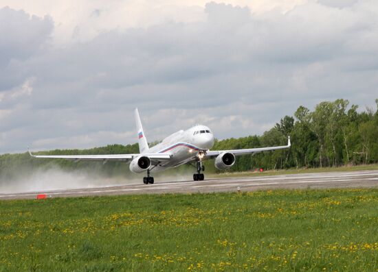 Tu-214 aircraft for presidential business administration. Kazan