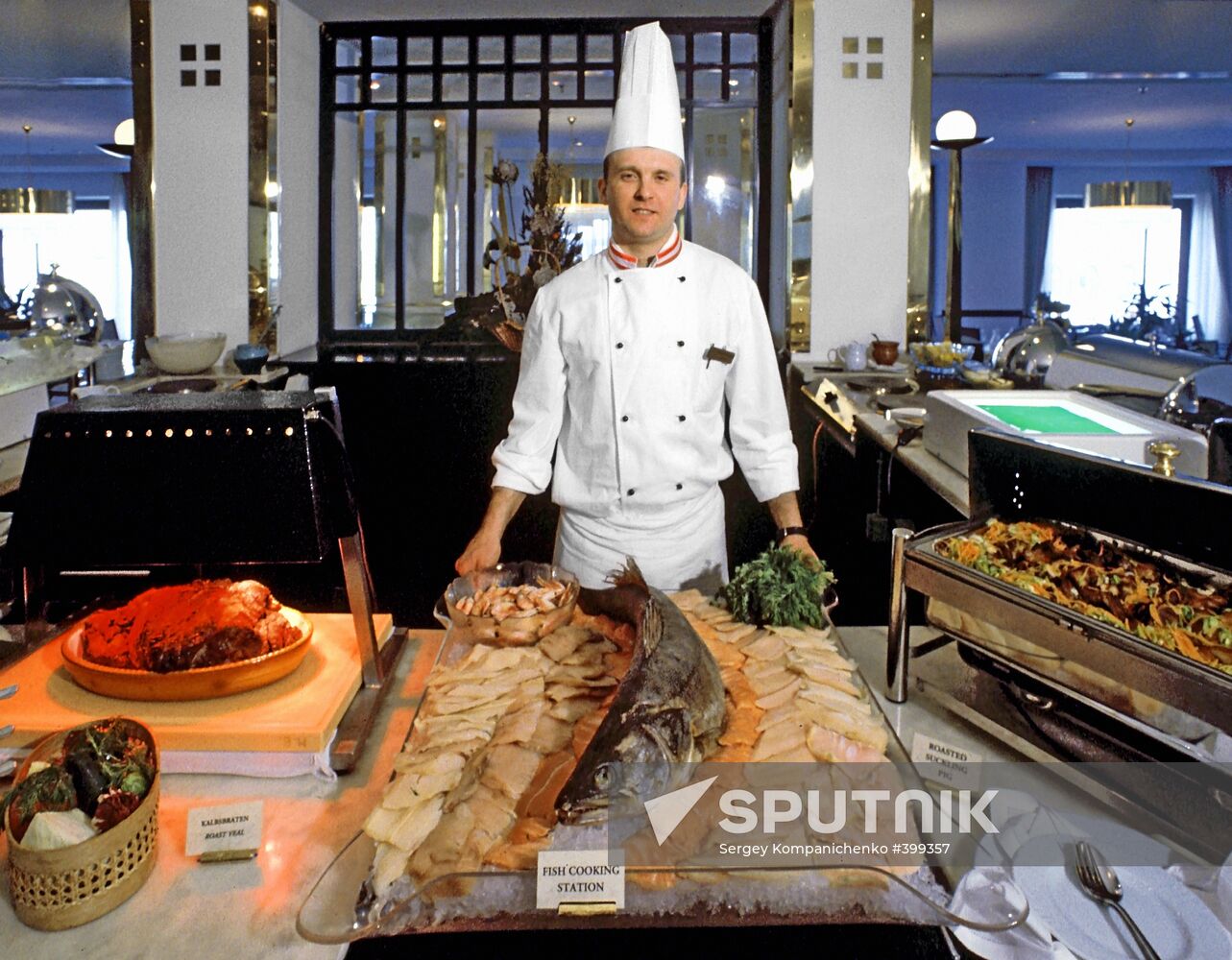 A cook in Imperial restaurant, St Petersburg