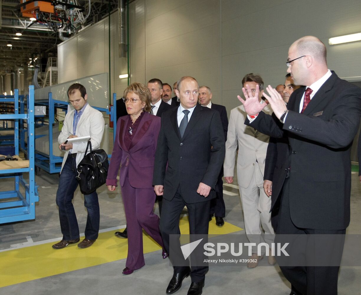 Vladimir Putin during opening ceremony of Nissan plant