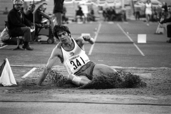Three-time Olympic champion in triple jump Viktor Saneyev