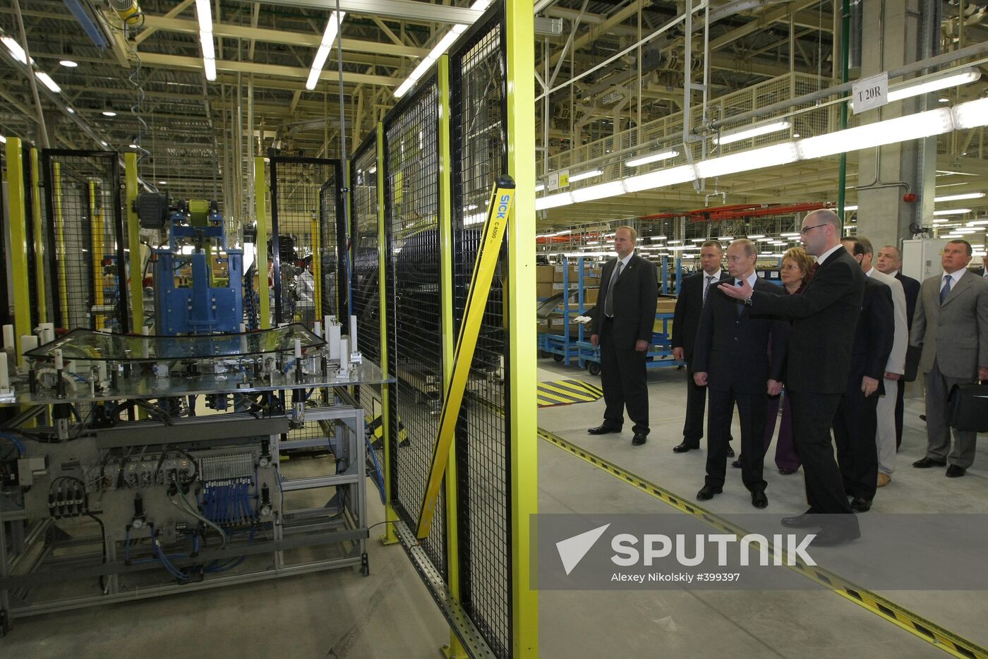 Vladimir Putin during opening ceremony of Nissan plant