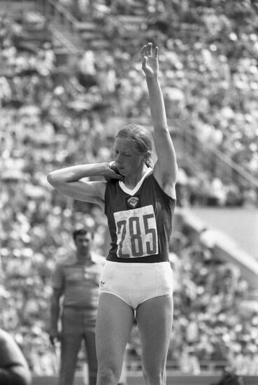 XXII Olympic Games. Silver medal winner Olga Rukavishnikova