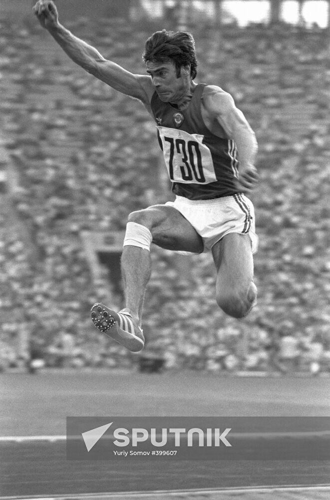 Silver prizewinner Viktor Saneyev (22nd Olympic Games)