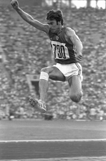 Silver prizewinner Viktor Saneyev (22nd Olympic Games)